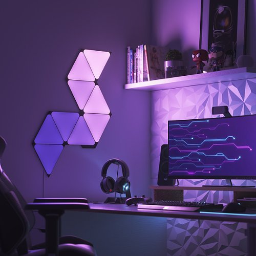 Nanoleaf Shapes Black Triangles Starter Kit - 9 pièces (NL47-0102TW-9PK) - Achat / Vente Objet connecté / Domotique sur grosbill.com - 3