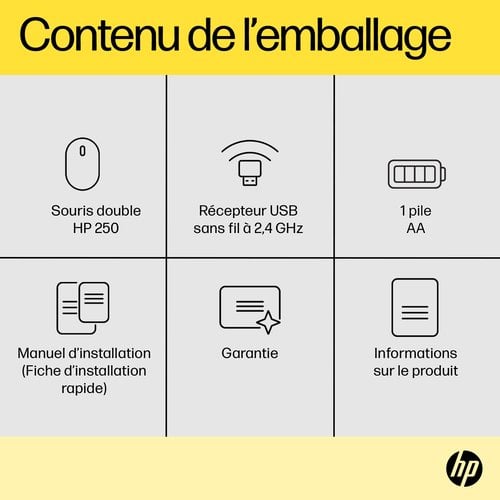 HP 250 Dual Wireless Mouse - Achat / Vente sur grosbill.com - 6