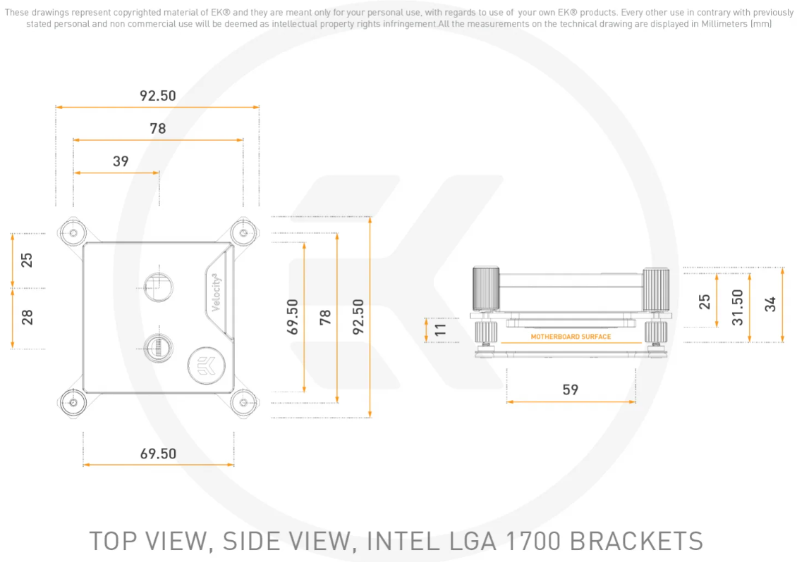 EK Water Blocks EK-Quantum Velocity³ 1700/1851/AM5 - Plexi - Watercooling - 3