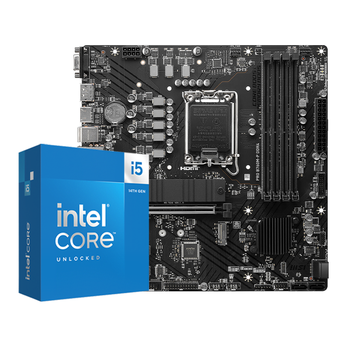 BUNDLE PRO B760M-P + Core i5-14600KF - grosbill.com - 0