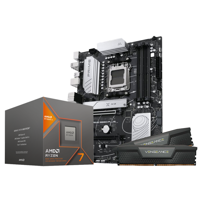 PRIME B650-PLUS + R7 8700G + Vengeance Black 2x16 - grosbill.com - 0