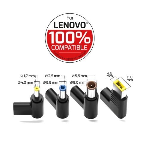 Port Alimentation secteur GaN 65W pour Lenovo - 4 embouts (904065LEEU) - Achat / Vente Chargeur sur grosbill.com - 1