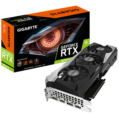 image produit Gigabyte GeForce RTX 3070 Ti GAMING OC 8G LHR-Seconde Vie-Très Bon Etat Grosbill