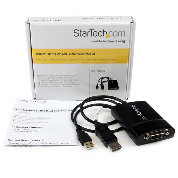 DisplayPort vers DVI-D Dual Link - DP2DVID2  - Connectique PC - 1
