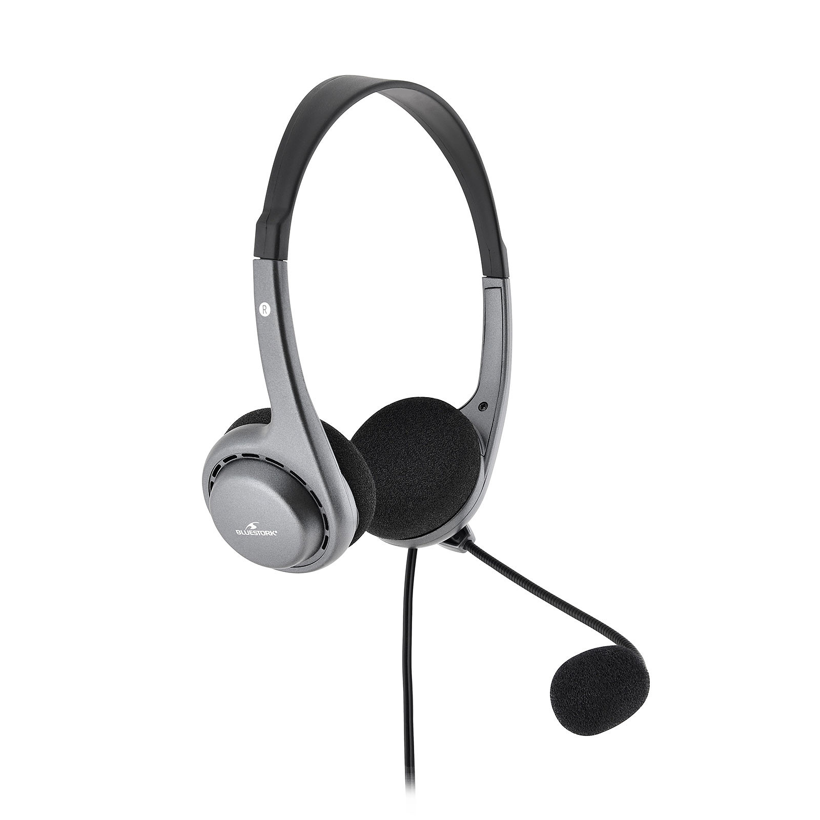 Bluestork MC101 Stereo Gris - Micro-casque - grosbill.com - 2