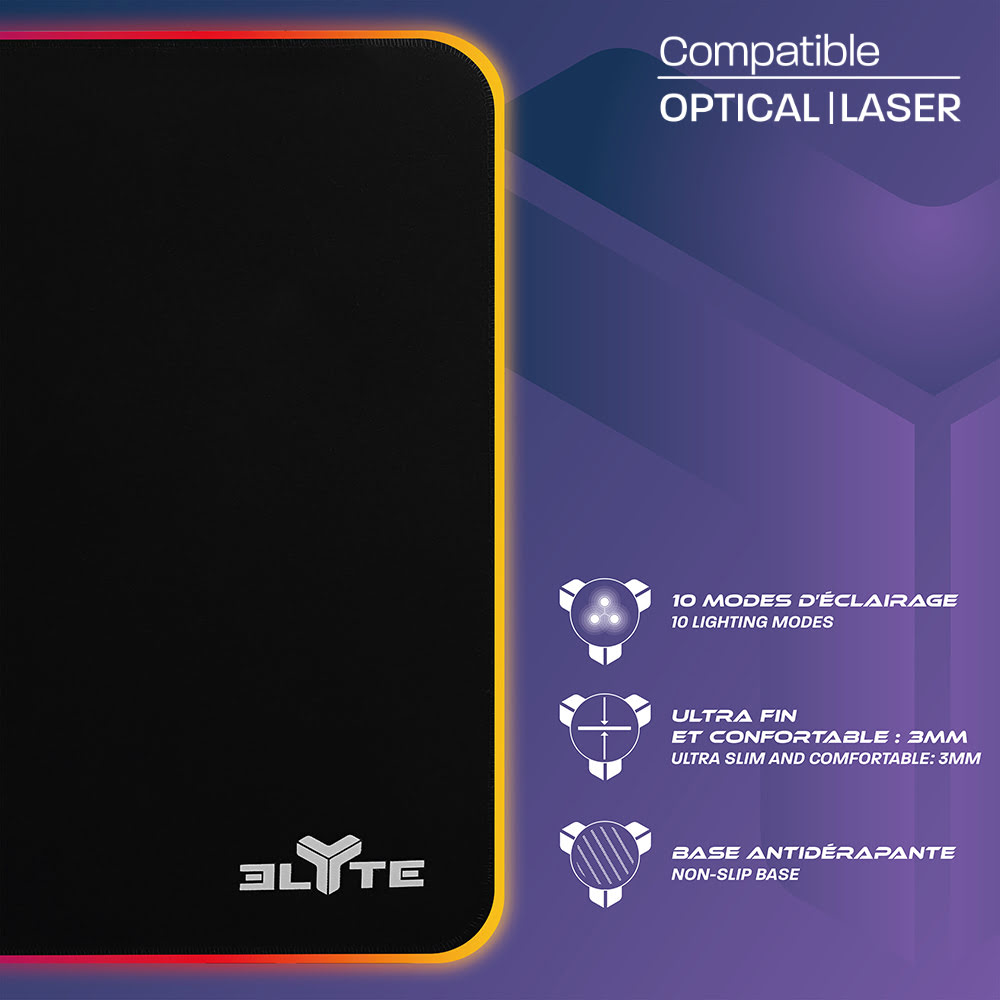 ELYTE PY-200 RGB - Tapis de souris ELYTE - grosbill.com - 4