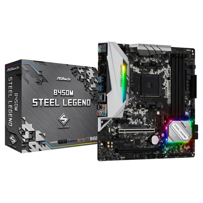 ASRock B450M Steel Legend Specs Micro-ATX  - Carte mère ASRock - 0
