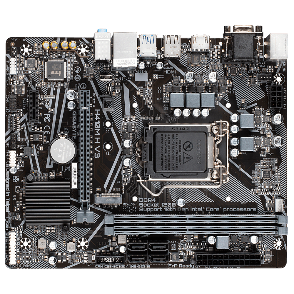 Gigabyte H410M-H V3 Micro-ATX  - Carte mère Gigabyte - grosbill.com - 2
