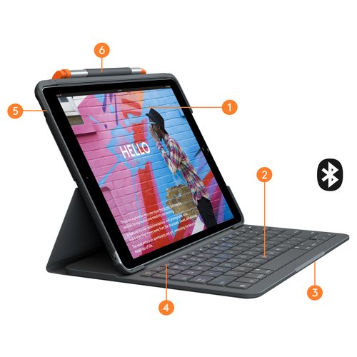 Slim Folio for iPad 7th Gen Graphite FR - Achat / Vente sur grosbill.com - 8