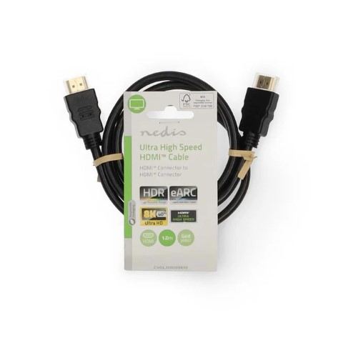 Câble HDMI HighSpeed mâle/mâle - 1m - Noir - 0