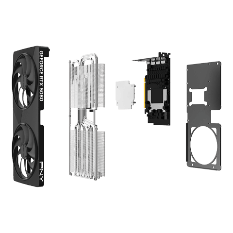 PNY GeForce RTX 5080 16Go Slim Dual Fan Overclocked - Carte graphique - 3