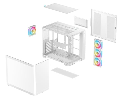 Deepcool CG530U 4F Blanc Blanc - Boîtier PC Deepcool - grosbill.com - 7