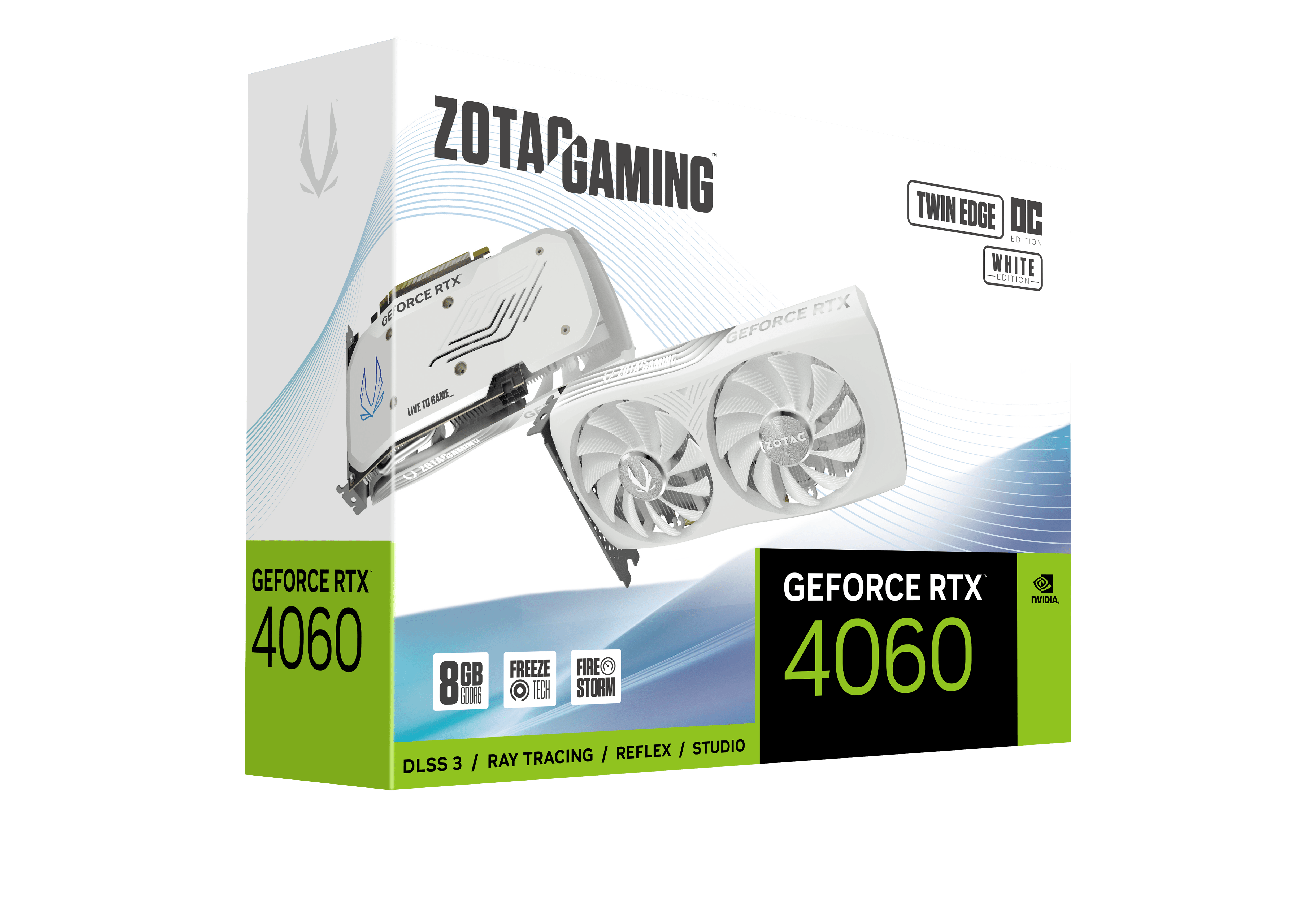 image produit ZOTAC GeForce RTX 4060 TWIN EDGE OC White 8G Grosbill