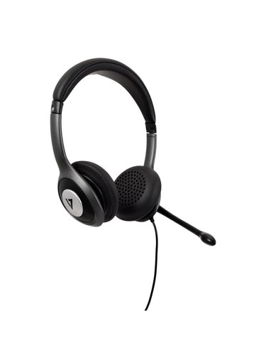 V7 Casque Deluxe USB C avec micro reducteur de bruit de fond Reglage du volume Casque digital Notebook Chromebook PC Noi