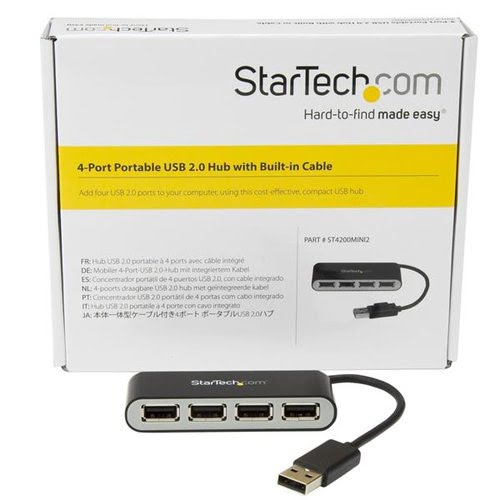 4 Port Portable USB 2.0 Hub with Cable - Achat / Vente sur grosbill.com - 5