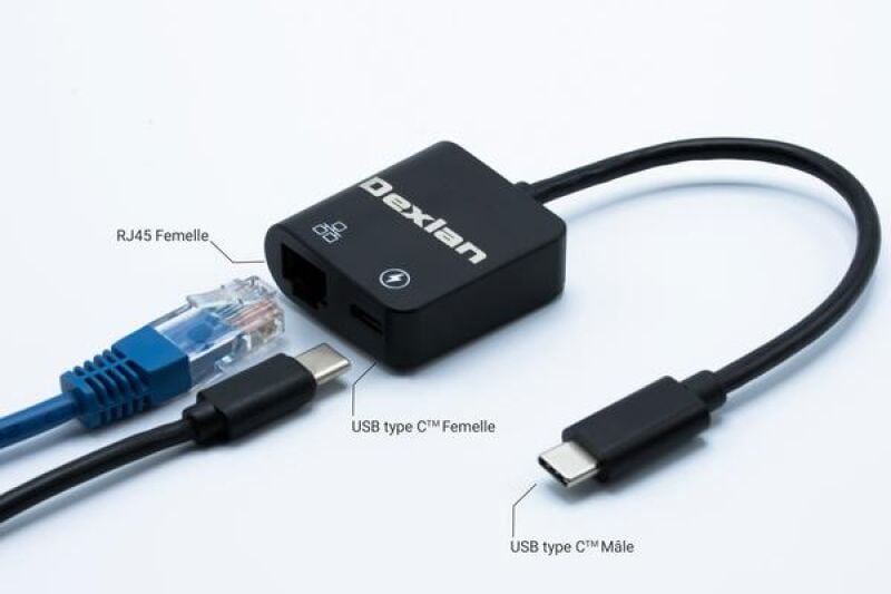 Adaptateur USB-C vers RJ45 - Connectique réseau - grosbill.com - 1