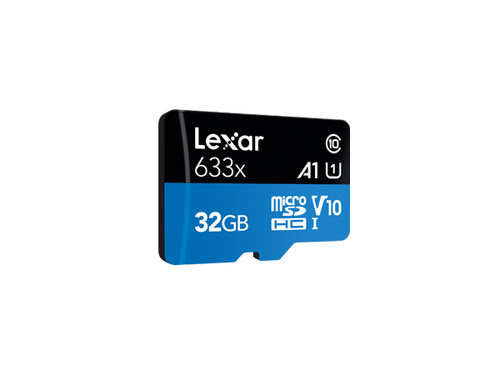 Lexar Micro SDHC 32Go Class 10 + Adapt LSDMI32GBB633A - Carte mémoire - 1