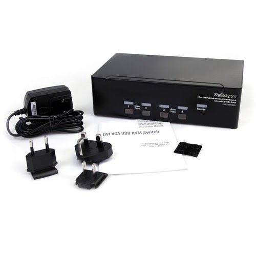 4 Port DVI VGA Dual Monitor KVM Switch - Achat / Vente sur grosbill.com - 2
