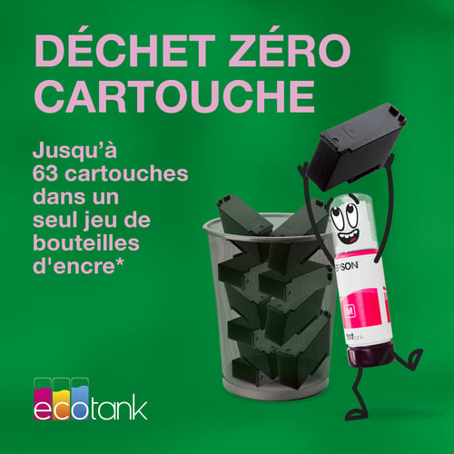 102 EcoTank 4-colour Multipack pour imprimante Jet d'encre Epson - 8