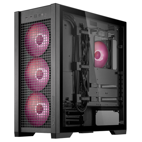 Asus TUF Gaming GT302 TG ARGB Noir -MT/Sans Alim/E-ATX Noir - Boîtier PC - 7