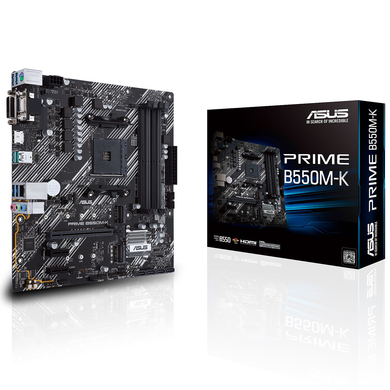Asus PRIME B550M-K Micro-ATX  - Carte mère Asus - grosbill.com - 0