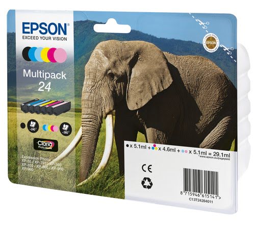 Epson Ink/24 Elephant CLcMLmYK SEC - Achat / Vente Consommable imprimante sur grosbill.com - 1