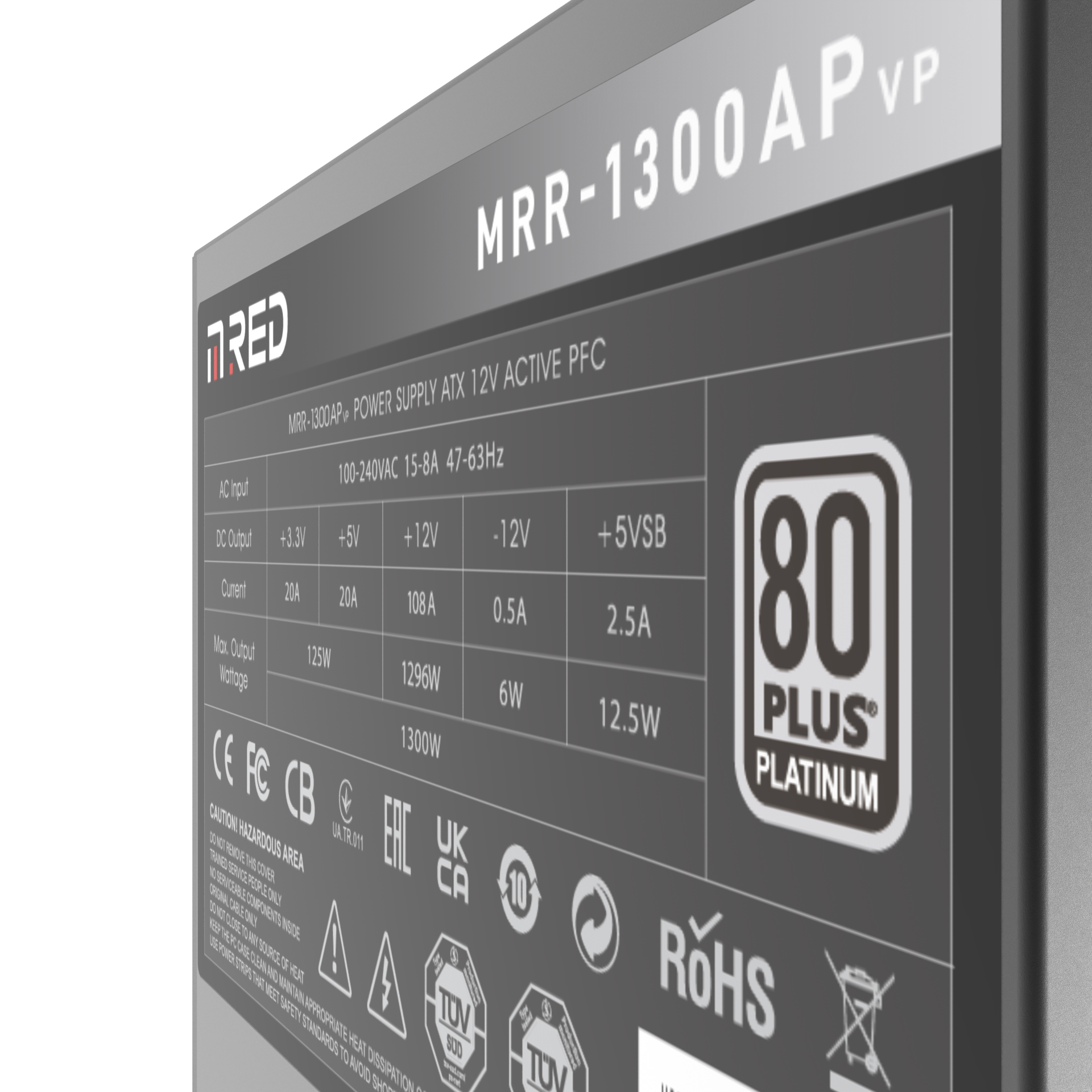M.RED 80+ Platinum (1300W) - Alimentation M.RED - grosbill.com - 5