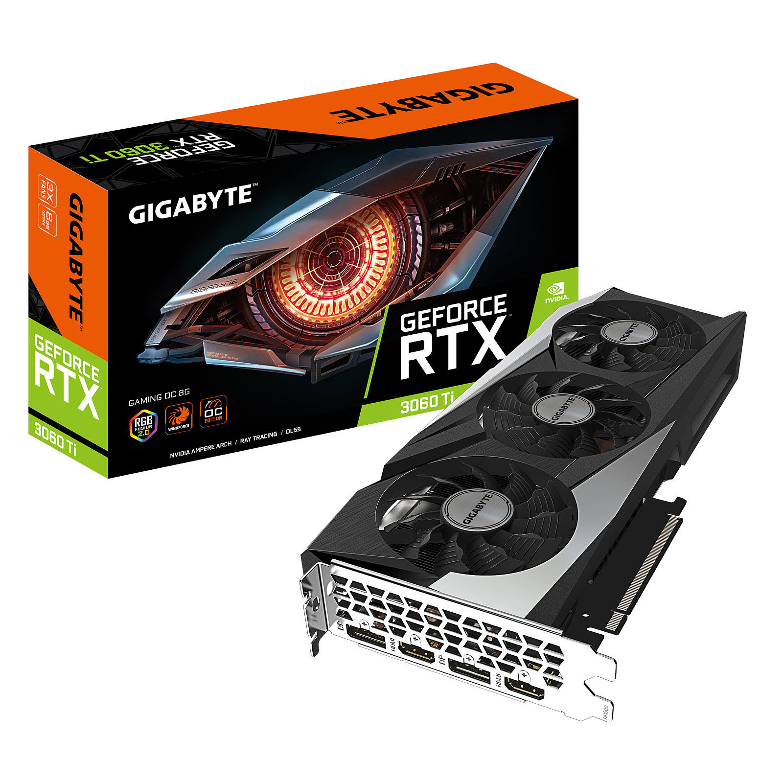 Gigabyte RTX 3060Ti GAMING OC 8G LHR  - Carte graphique Gigabyte - 0