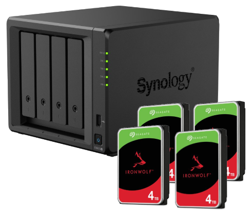 Serveur NAS Synology DS925+ - 4 Baies avec 4 disques de 4To IronWolf Grosbill