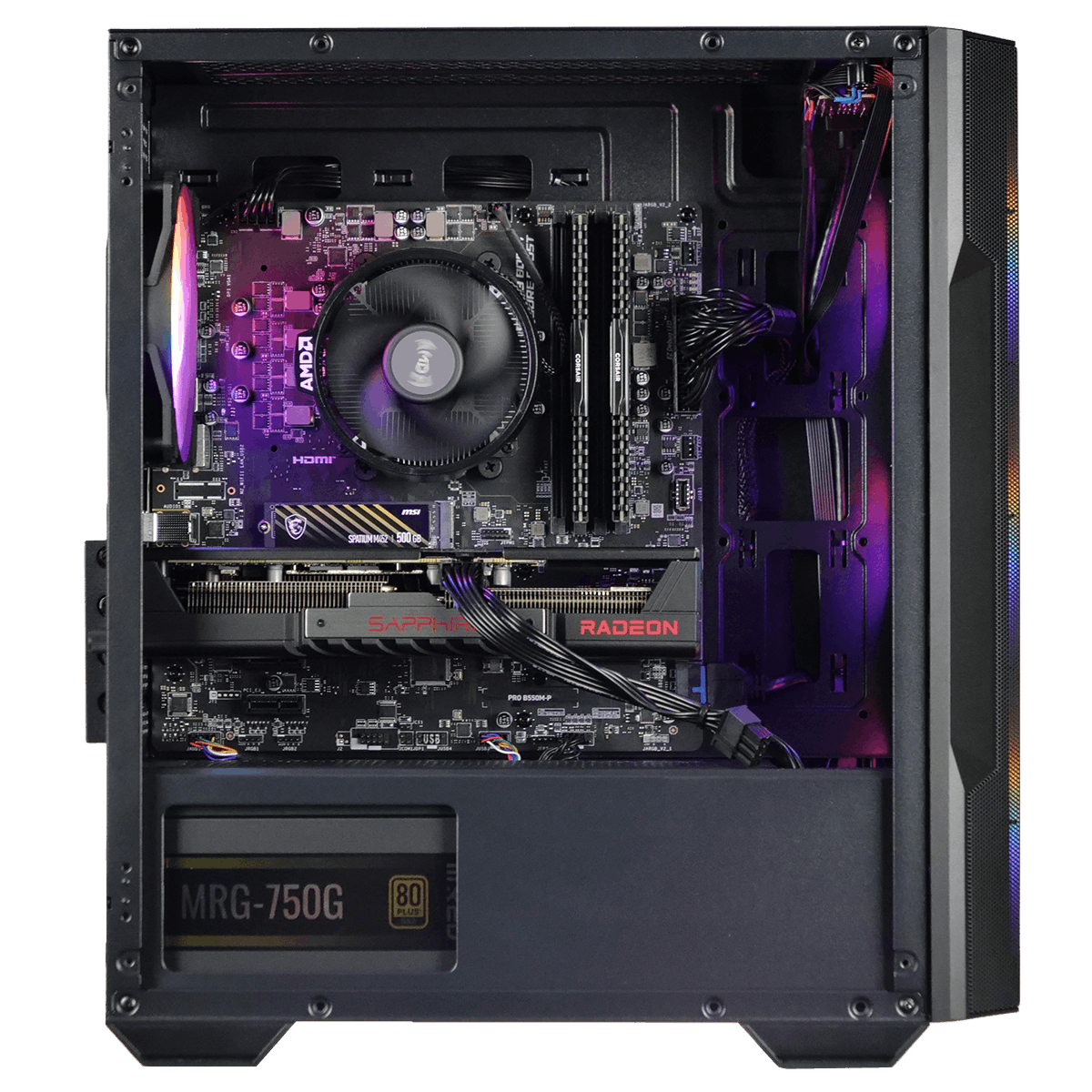 Grosbill RUSH - R5-5500/RX9060XT-16Go/32Go/500Go (PCG-10603168) - Achat / Vente PC Fixe sur grosbill.com - 1