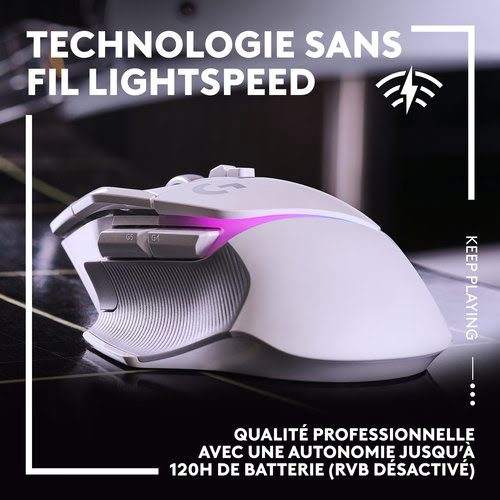 Logitech G502 X PLUS WHITE - Souris PC Logitech - grosbill.com - 10