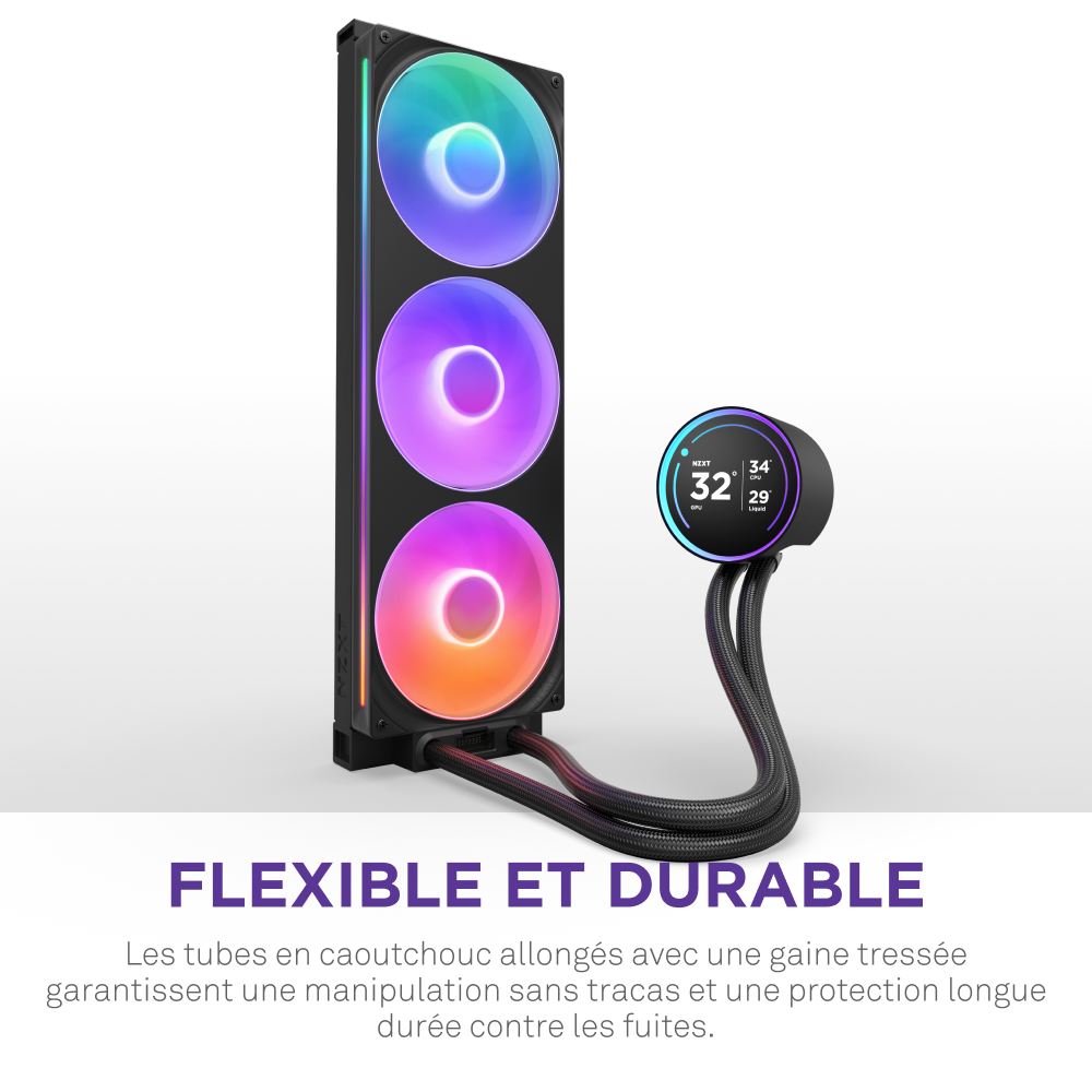NZXT Kraken Elite 420 RGB V2 - 420mm - Noir - Watercooling NZXT - 11