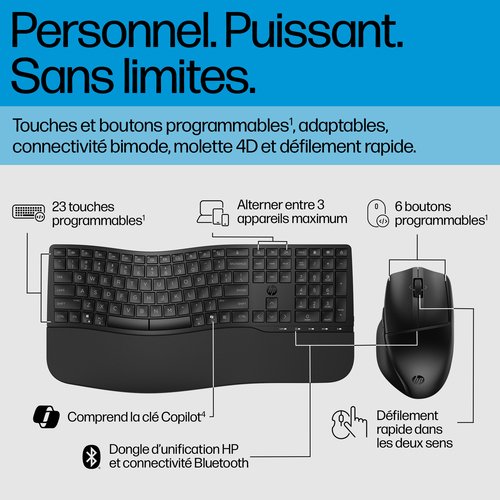 HP 685 CFT DUAL-MODE KB/MSE - Achat / Vente sur grosbill.com - 6