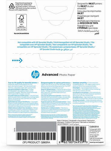 HP Paper Photo/Adv Glossy 10x15 bdl 25sh - Achat / Vente sur grosbill.com - 2