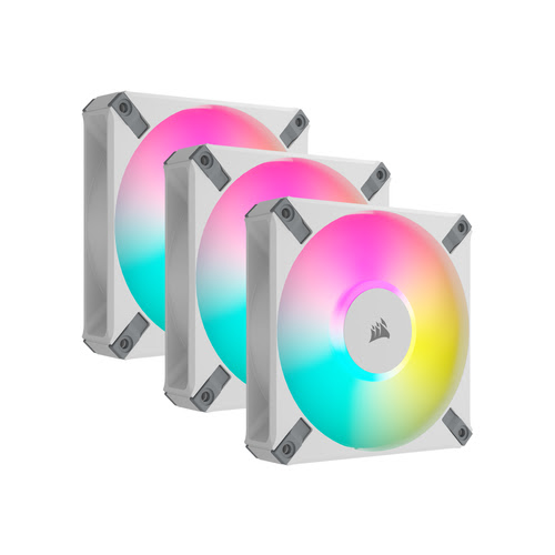 Corsair iCUE AF120 Elite RGB 120mm Blanc(x3)-CO-9050158-WW - Ventilateur boîtier - 0