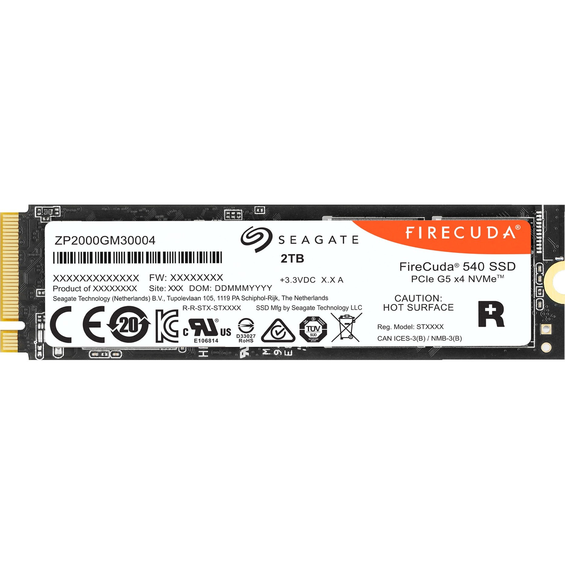 Seagate FireCuda 540  M.2 - Disque SSD Seagate - grosbill.com - 2