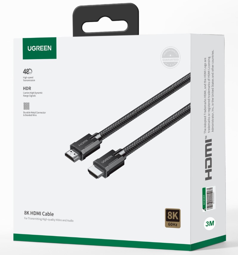 Câble HDMI 2.1 Highspeed + Ethernet mâle/mâle - 2m - 1