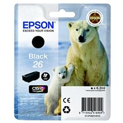 Epson Cartouche d'encre Noir 26 - T2601