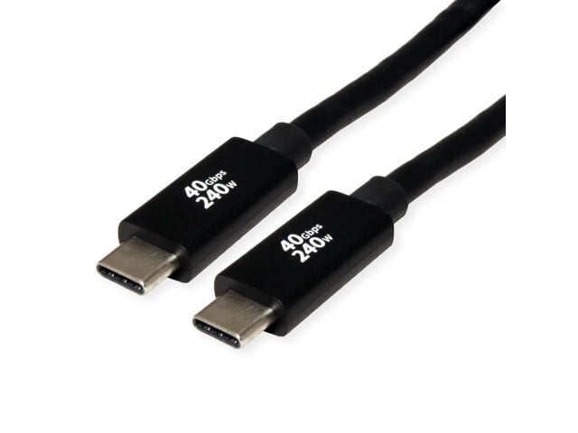 Câble USB-C mâle/mâle - 2m - Noir - Connectique PC - grosbill.com - 0