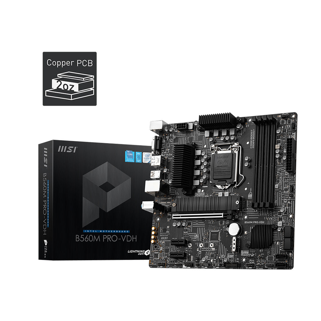 MSI B560M PRO-VDH Micro-ATX  - Carte mère MSI - grosbill.com - 0