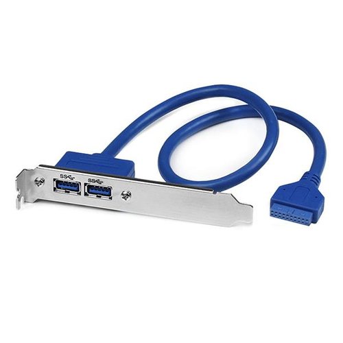 StarTech 2 Port USB 3 A Female Slot Plate Adapter