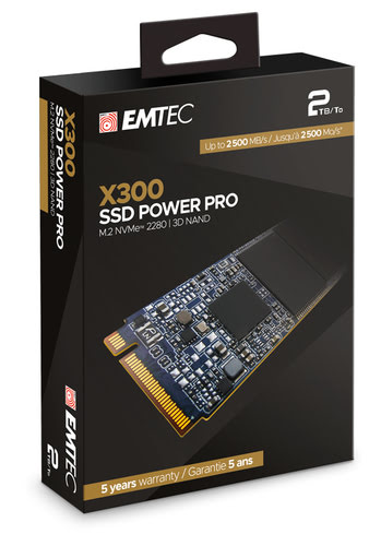 Emtec ECSSD2TX300  M.2 - Disque SSD Emtec - grosbill.com - 1