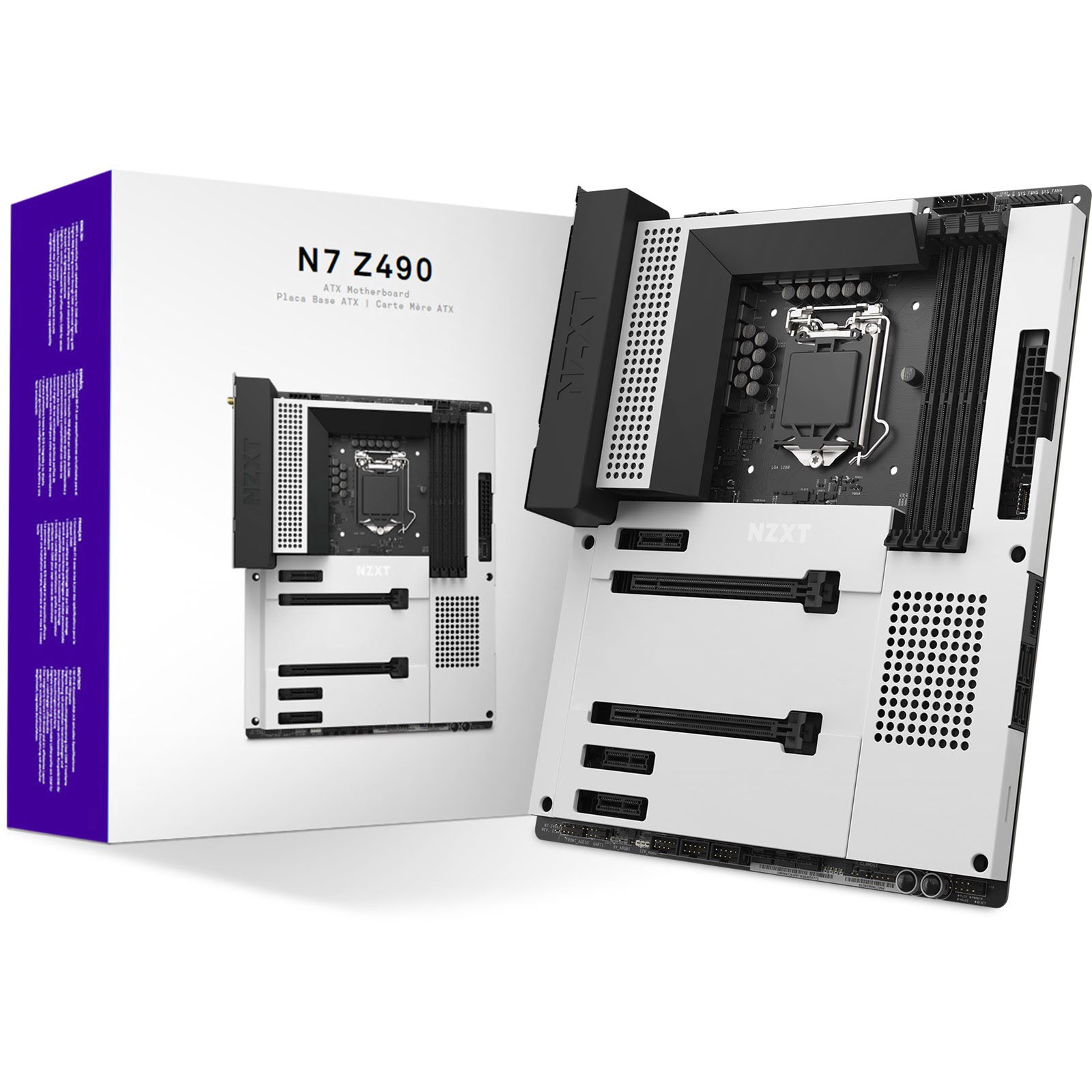 NZXT N7 Z490 Matte Blanc ATX  - Carte mère NZXT - grosbill.com - 0