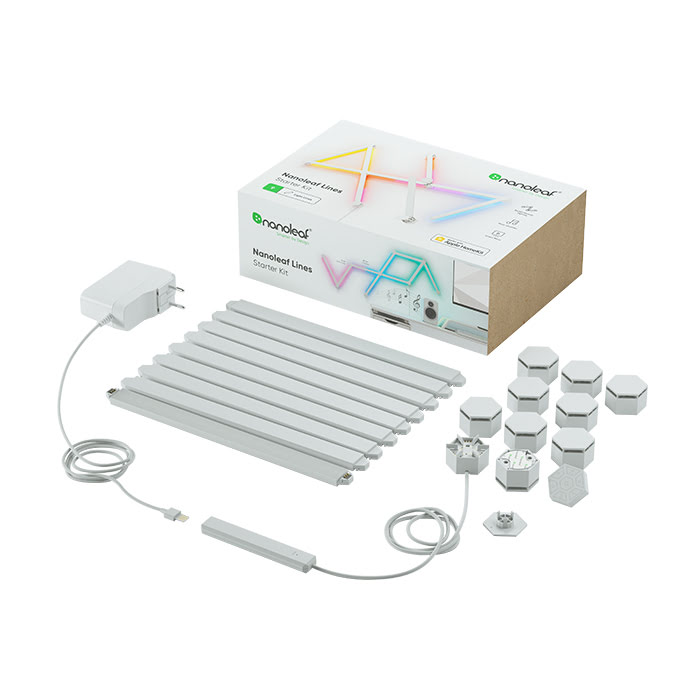 Nanoleaf Lines Starter Kit - 9 pièces (NL59-K-0002LW-9PK-EU) - Achat / Vente Objet connecté / Domotique sur grosbill.com - 5