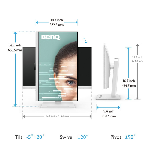 BenQ 27 pouces  9H.LLGLA.TBE - Ecran PC BenQ - grosbill.com - 3
