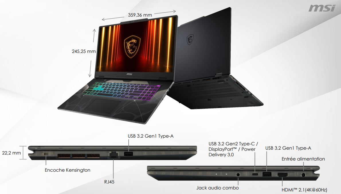 MSI 9S7-17U332-069 - PC portable MSI - grosbill.com - 5