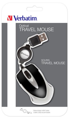 Verbatim GO MINI OPTICAL TRAVEL MOUSE BLACK (49020)