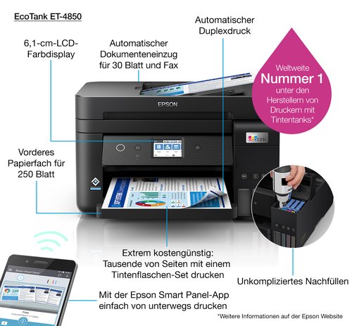 Imprimante Epson EcoTank ET-4850 - grosbill.com - 19