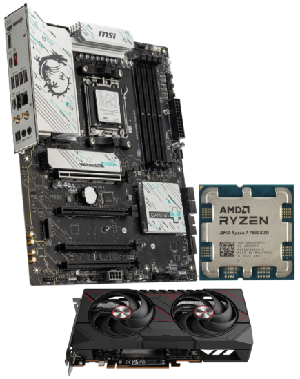 9060XT Pulse + 7800X3D + B850 - grosbill.com - 0