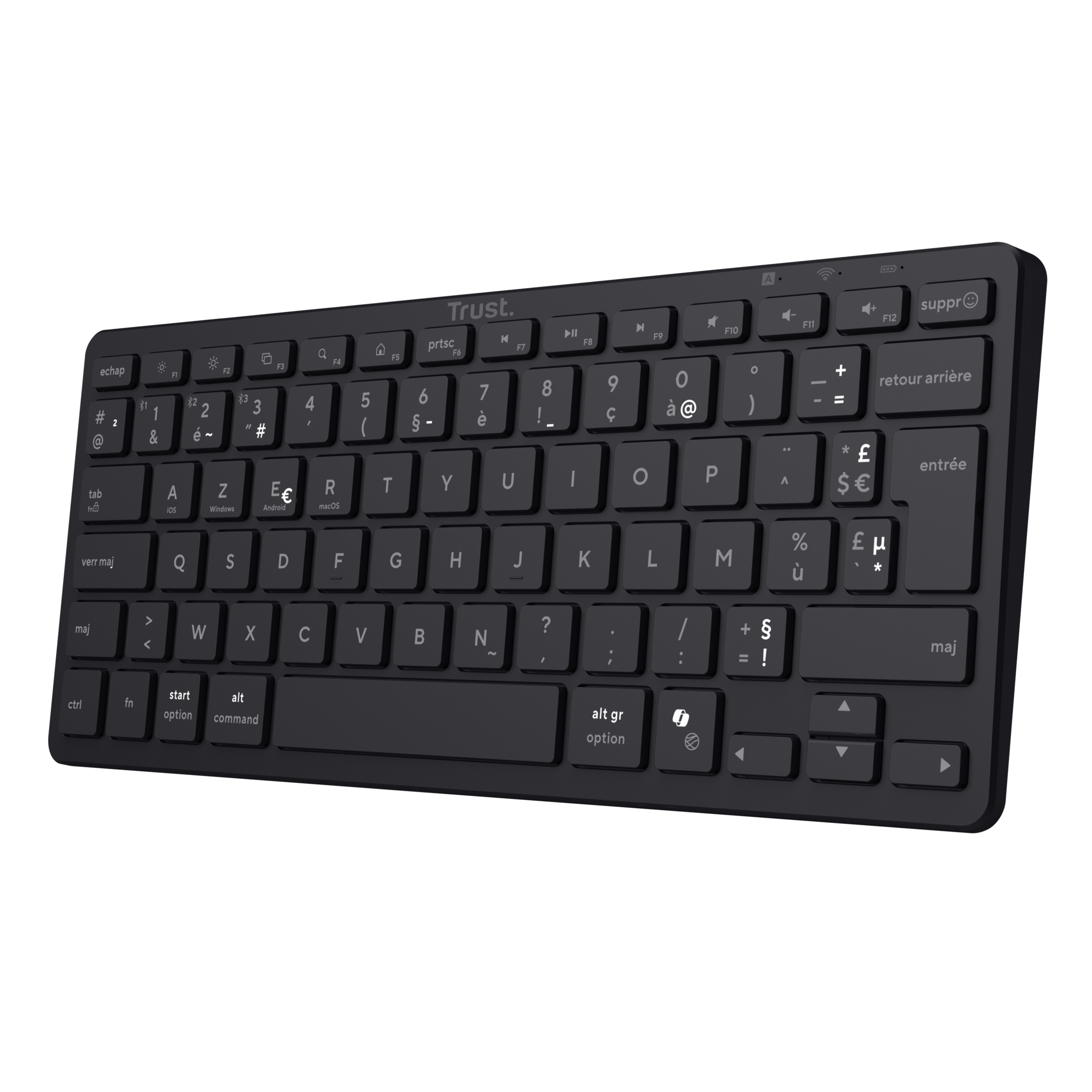 Clavier PC Trust Nado II - Bluetooth/multi-appareils Grosbill